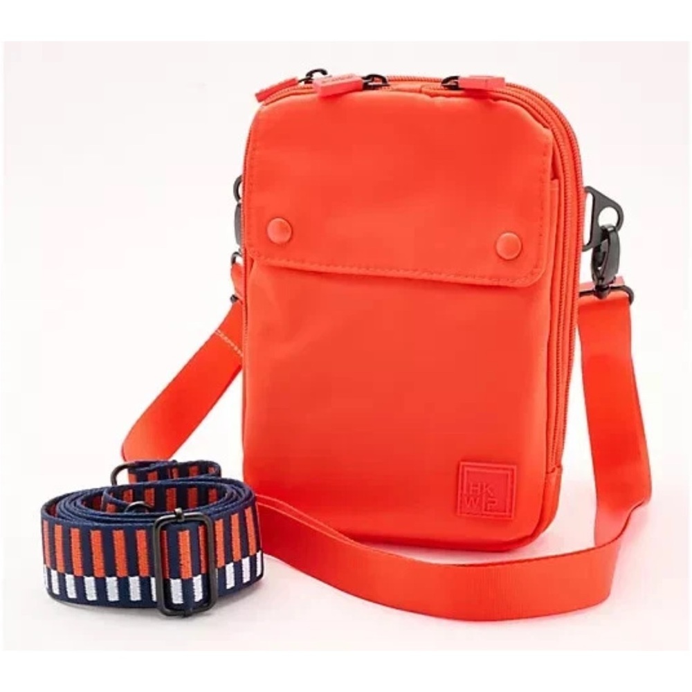 IHKWIP XL Everyday Essentials Crossbody Bag with‎ 2 Straps Blood Orange